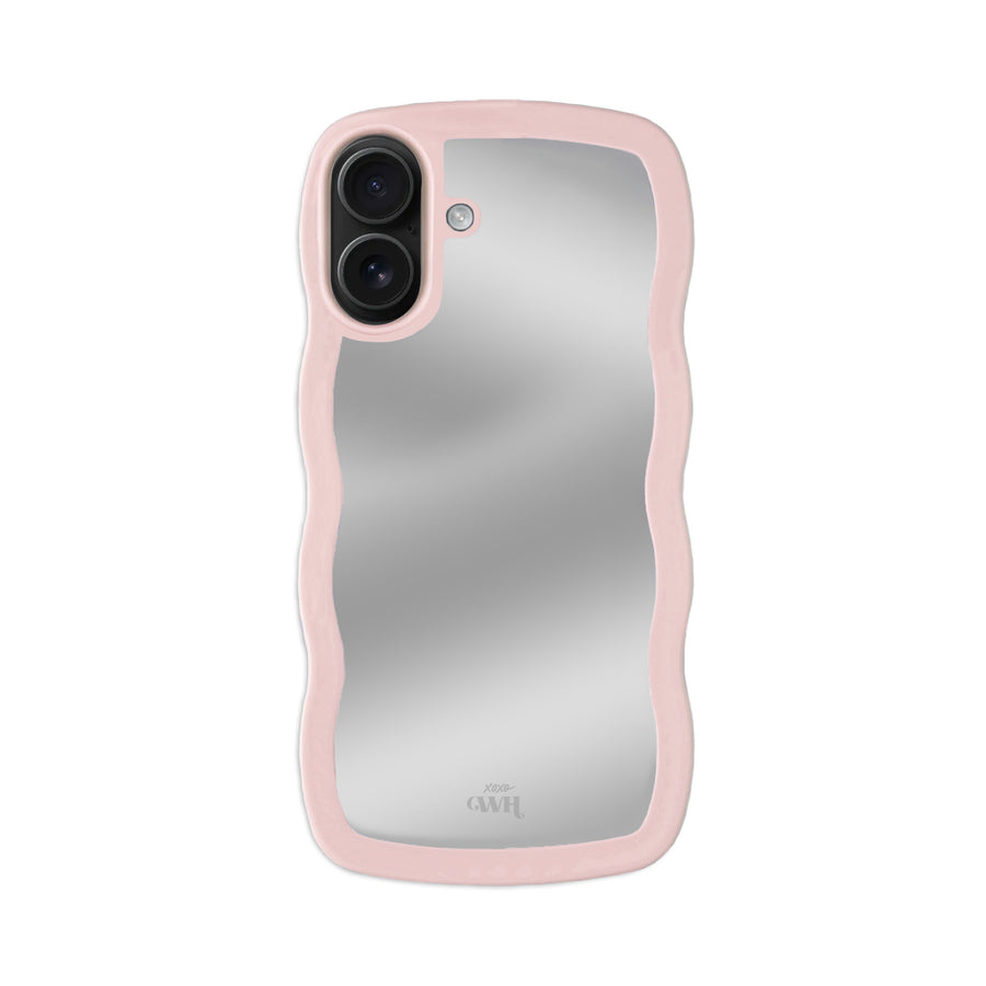 Wavy mirror case Pink - iPhone 16 Plus