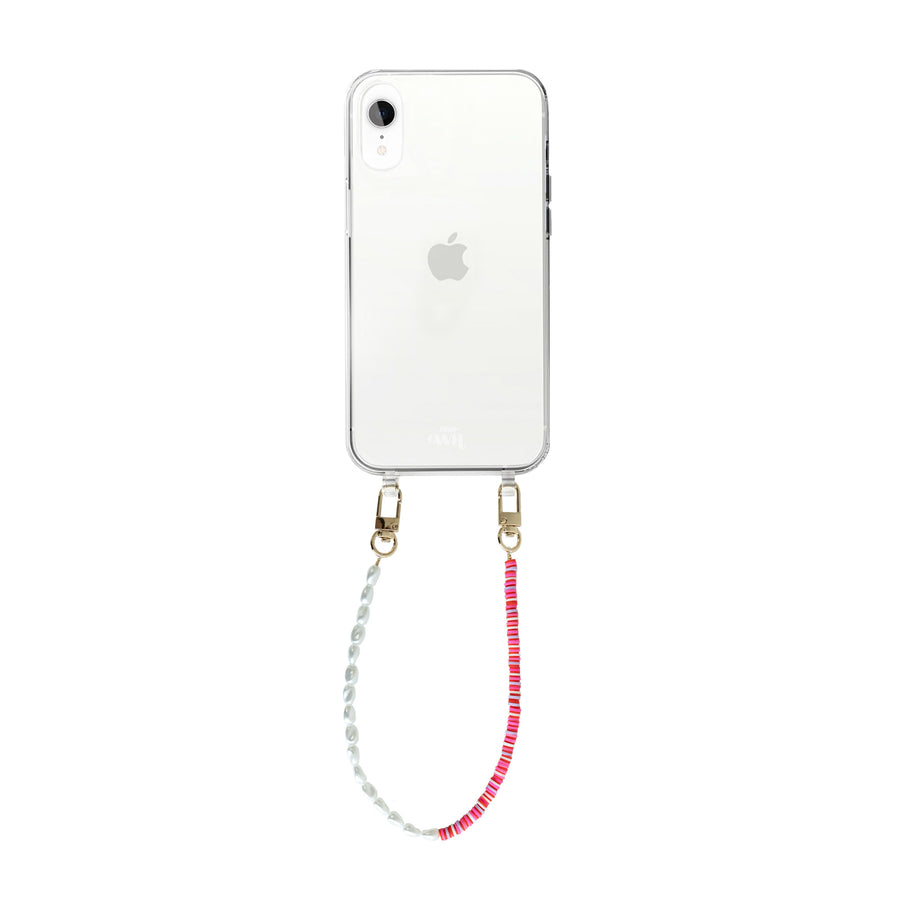 iPhone XR - Island Girl Transparant Cord Case - Short Cord