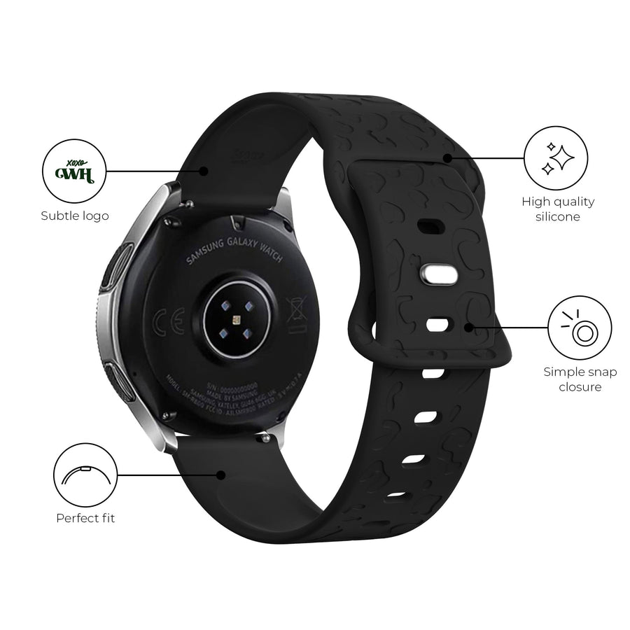 xoxo Wildhearts - Xiaomi Amazfit Bip / Bip S / Bip Lite / Bip Youth / Bip U / Bip U Pro / Bip 3 / Bip 3 Pro siliconen bandje Leopard Print - black