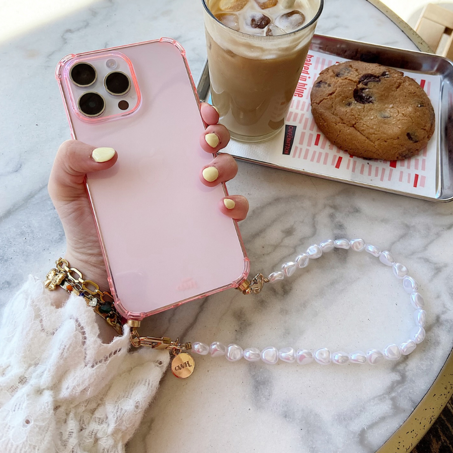 iPhone 13 - Pearlfection Cord Case Pink - Short Cord