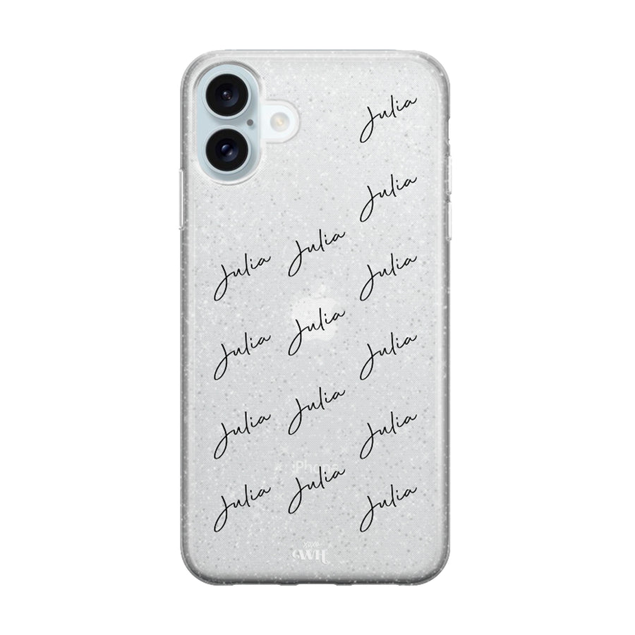 xoxo Wildhearts - Sparkle Away Transparent Personalized - iPhone 16 Plus